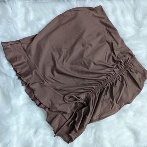 Flounced-Hem Mini Skirt